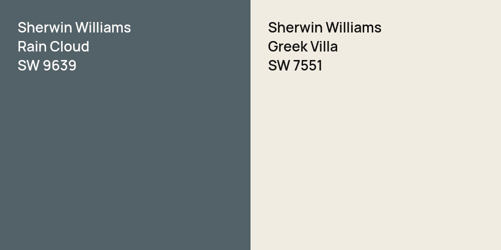 Sherwin Williams Rain Cloud vs. Sherwin Williams Greek Villa