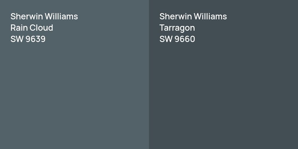 Sherwin Williams Rain Cloud vs. Sherwin Williams Tarragon