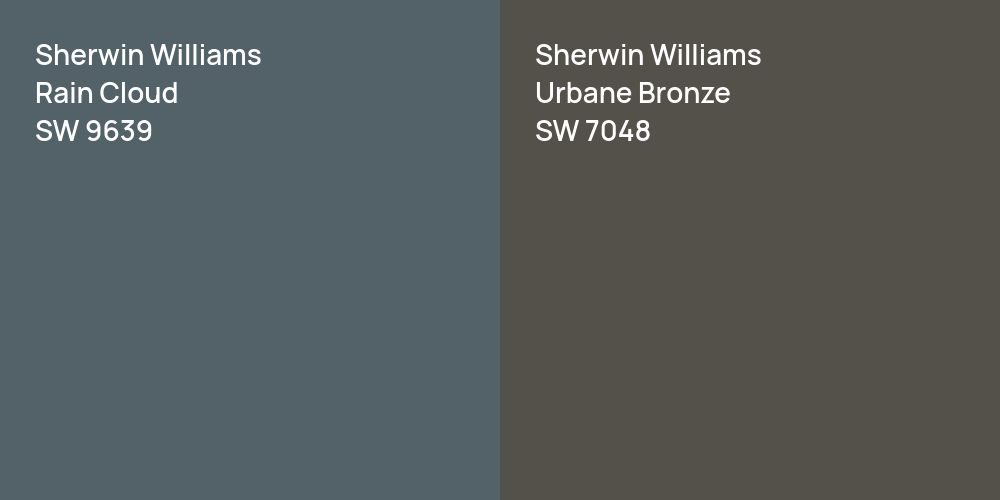 Sherwin Williams Rain Cloud vs. Sherwin Williams Urbane Bronze