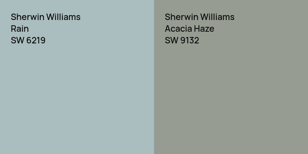 Sherwin Williams Rain vs. Sherwin Williams Acacia Haze