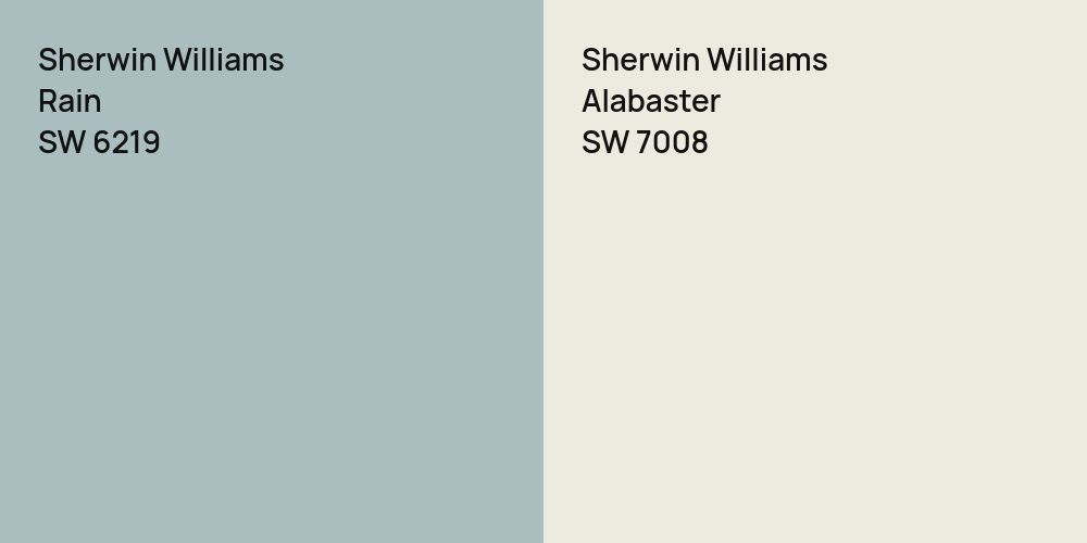 Sherwin Williams Rain vs. Sherwin Williams Alabaster