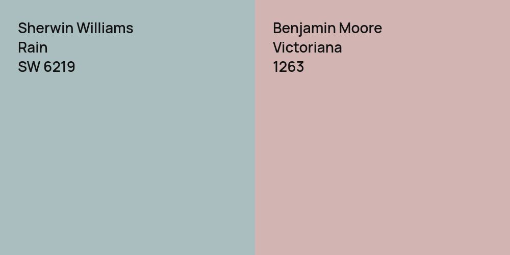 Sherwin Williams Rain vs. Benjamin Moore Victoriana