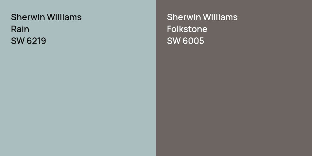 Sherwin Williams Rain vs. Sherwin Williams Folkstone