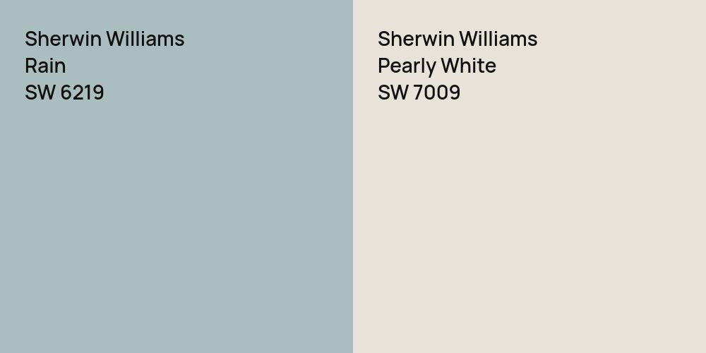 Sherwin Williams Rain vs. Sherwin Williams Pearly White