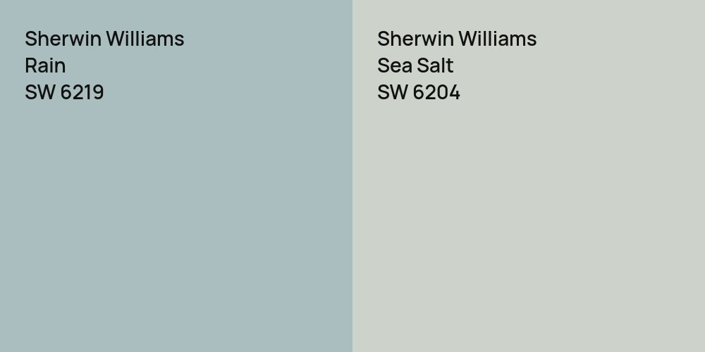 Sherwin Williams Rain vs. Sherwin Williams Sea Salt