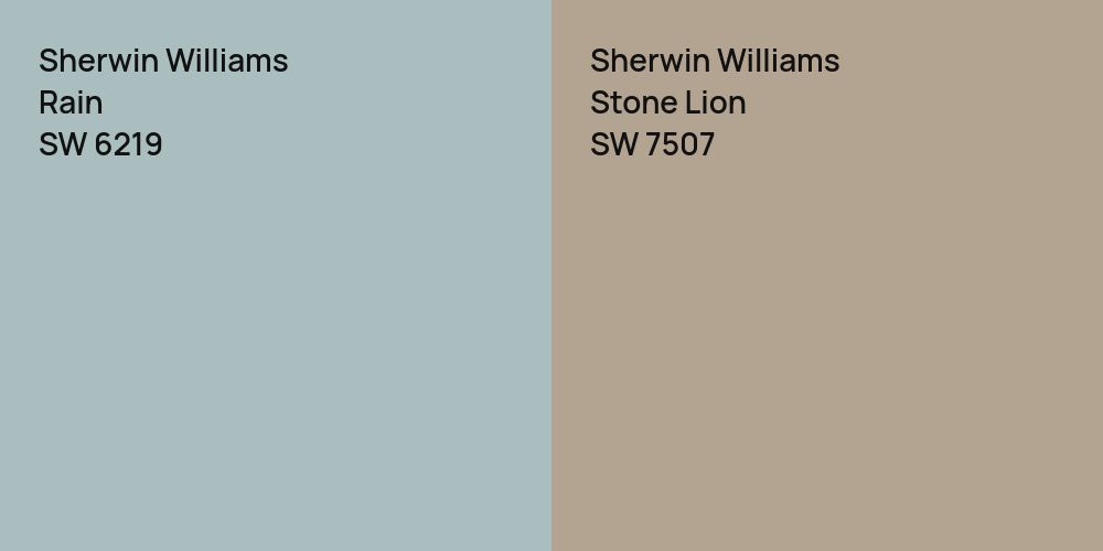 Sherwin Williams Rain vs. Sherwin Williams Stone Lion