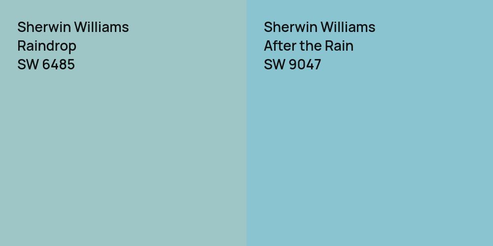 Sherwin Williams Raindrop vs. Sherwin Williams After the Rain