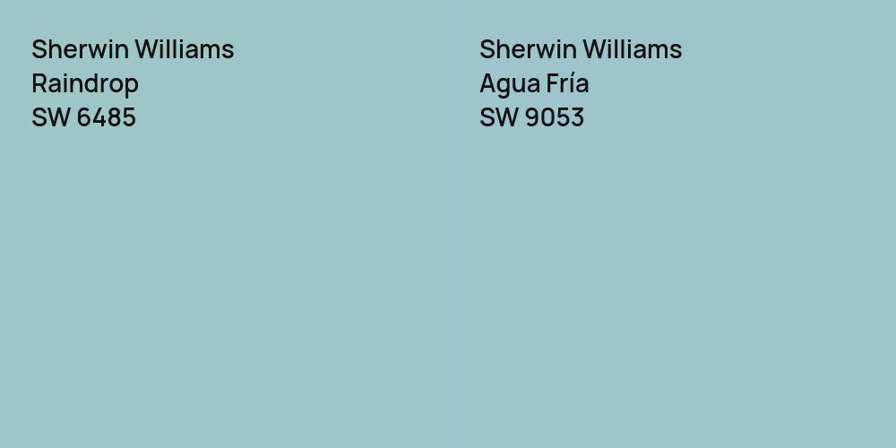 Sherwin Williams Raindrop vs. Sherwin Williams Agua Fría