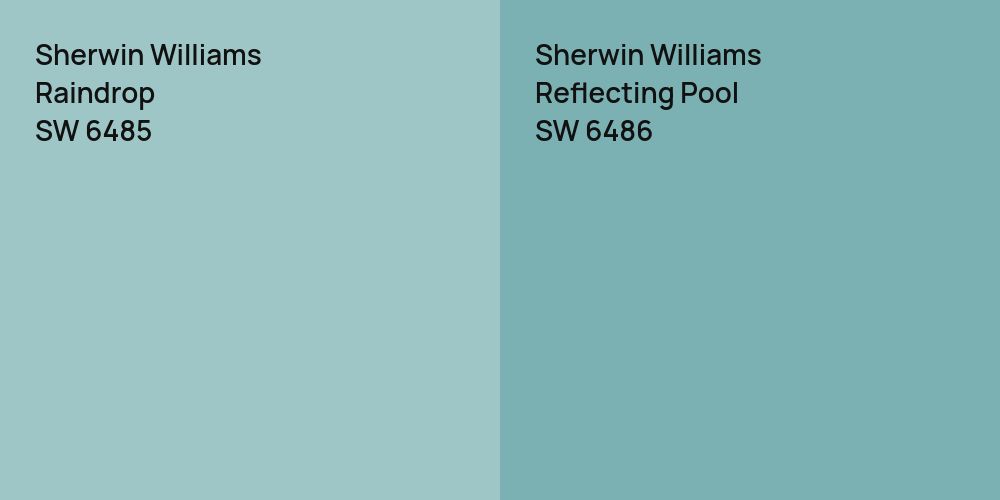 Sherwin Williams Raindrop vs. Sherwin Williams Reflecting Pool