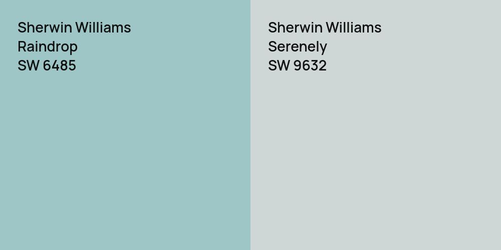 Sherwin Williams Raindrop vs. Sherwin Williams Serenely