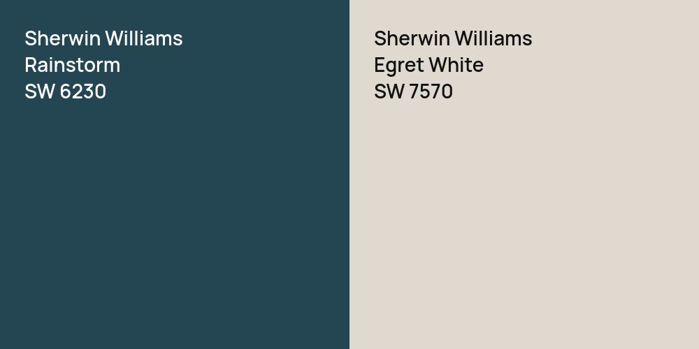 Sherwin Williams Rainstorm vs. Sherwin Williams Egret White