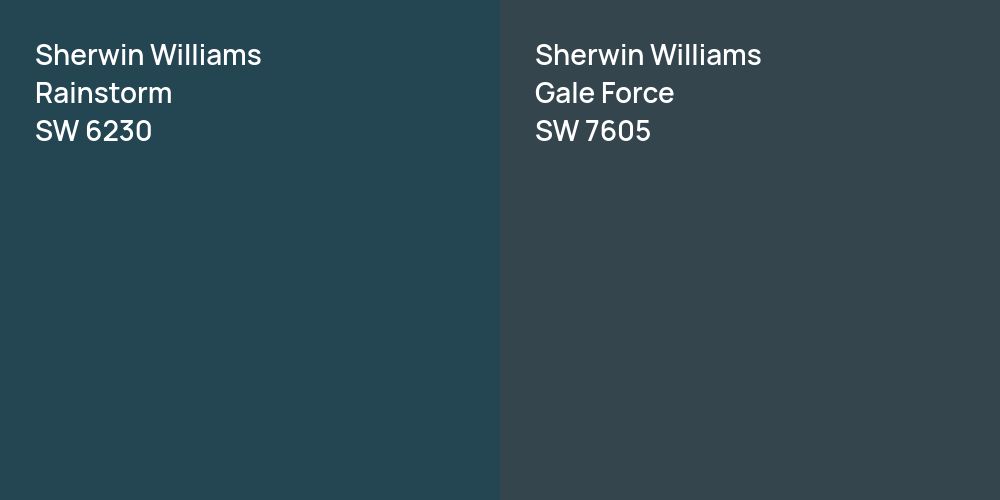 Sherwin Williams Rainstorm vs. Sherwin Williams Gale Force