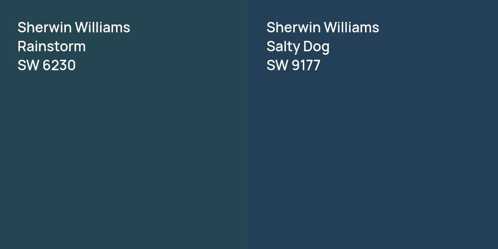 Sherwin Williams Rainstorm vs. Sherwin Williams Salty Dog