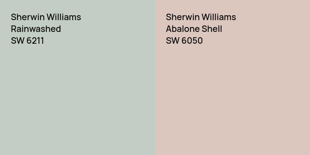 Sherwin Williams Rainwashed vs. Sherwin Williams Abalone Shell