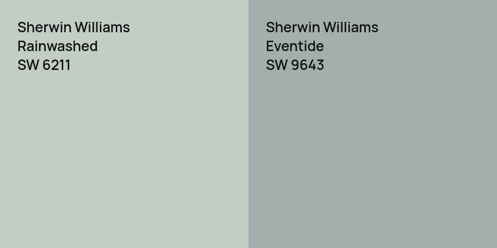 Sherwin Williams Rainwashed vs. Sherwin Williams Eventide