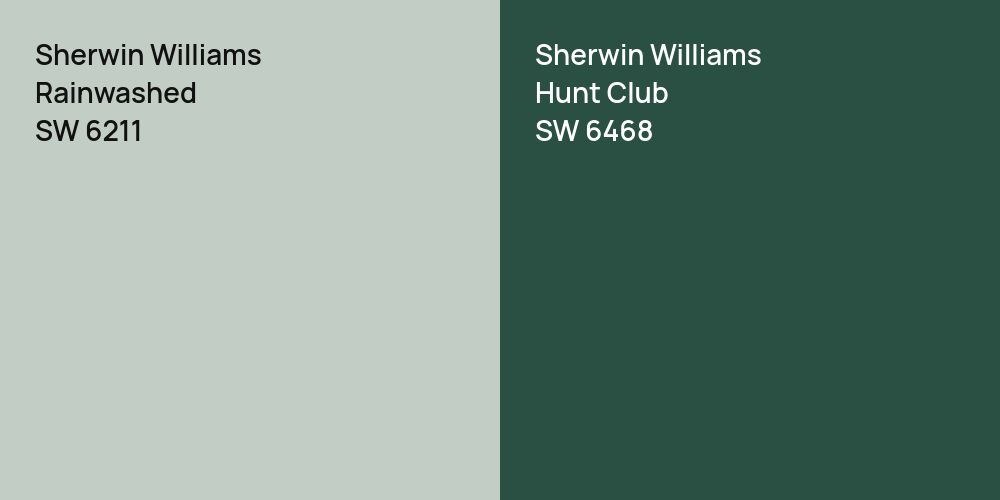 Sherwin Williams Rainwashed vs. Sherwin Williams Hunt Club