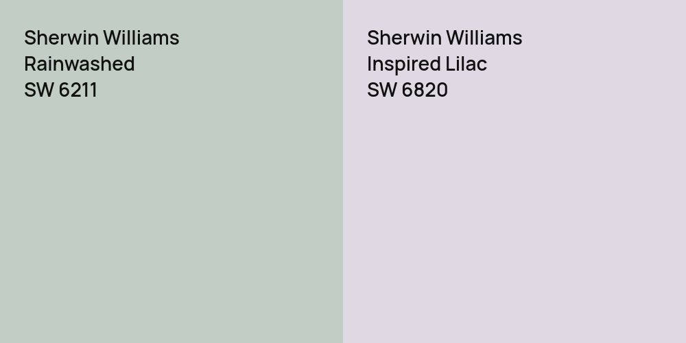 Sherwin Williams Rainwashed vs. Sherwin Williams Inspired Lilac