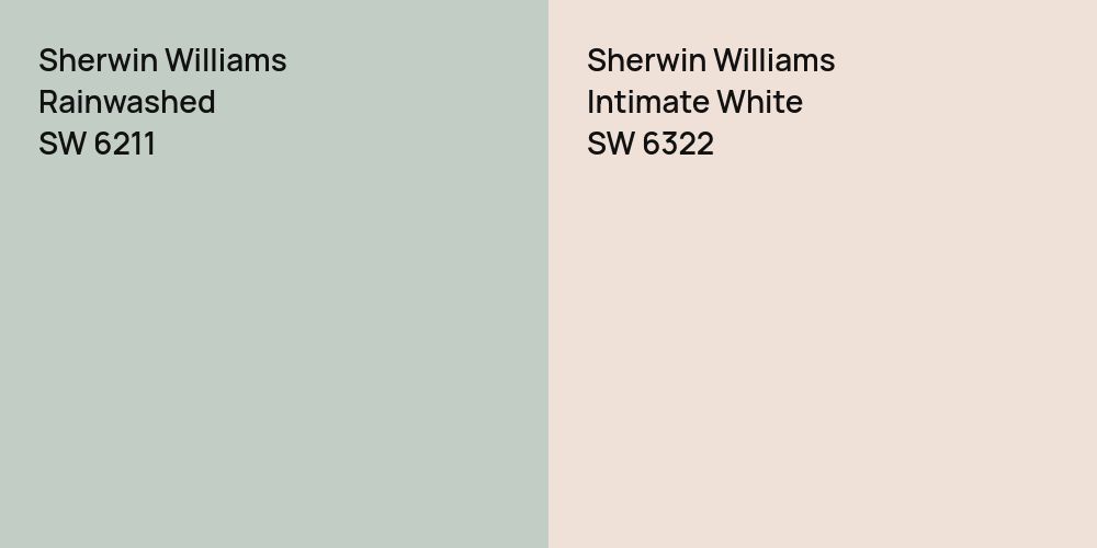 Sherwin Williams Rainwashed vs. Sherwin Williams Intimate White