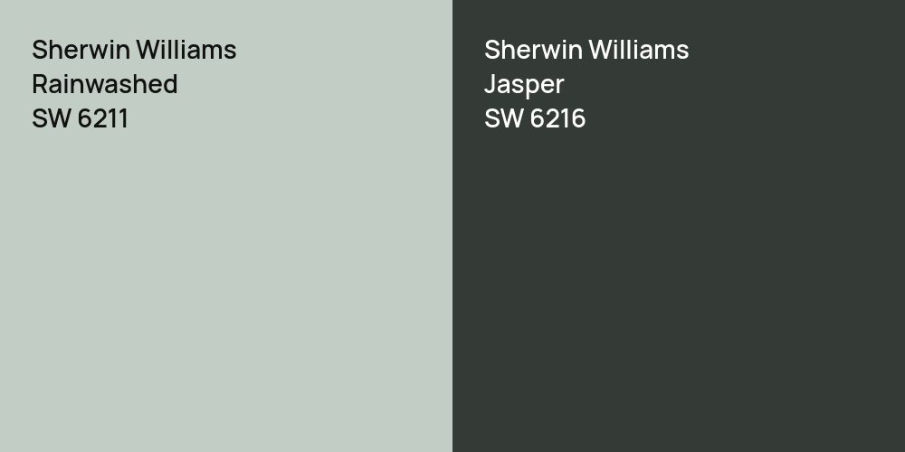 Sherwin Williams Rainwashed vs. Sherwin Williams Jasper