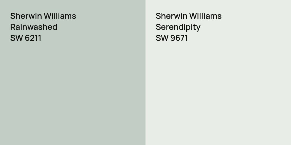 Sherwin Williams Rainwashed vs. Sherwin Williams Serendipity