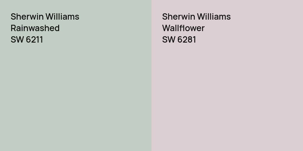 Sherwin Williams Rainwashed vs. Sherwin Williams Wallflower