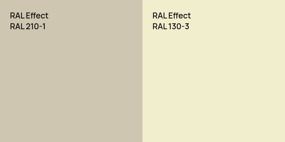 RAL Effect RAL 210-1 vs. RAL Effect RAL 130-3