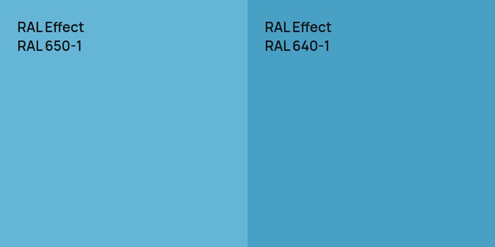 RAL Effect RAL 650-1 vs. RAL Effect RAL 640-1