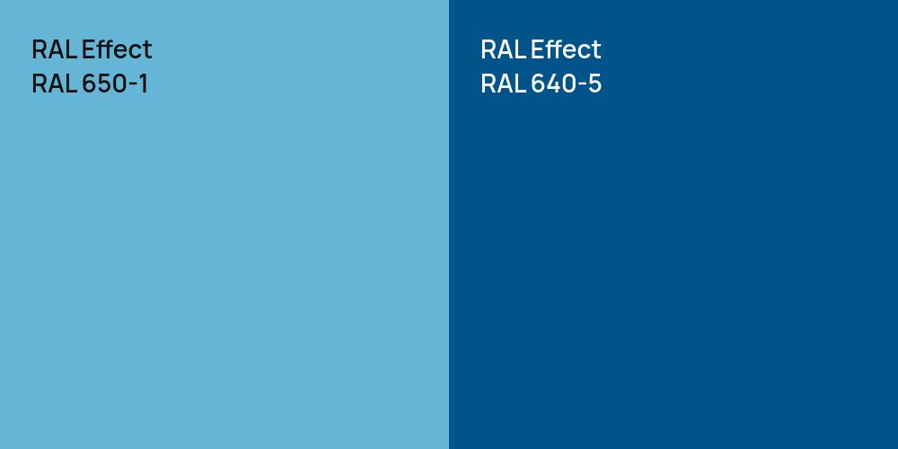 RAL Effect RAL 650-1 vs. RAL Effect RAL 640-5