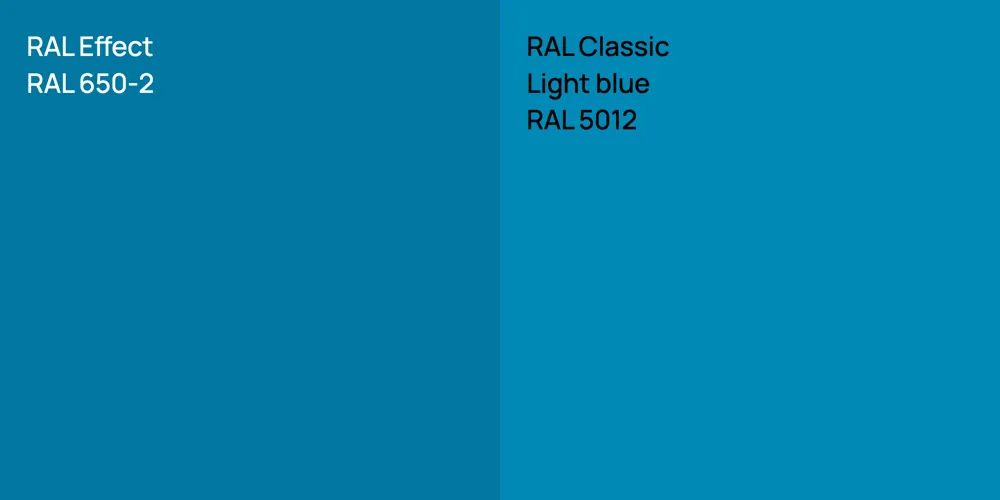 RAL Effect RAL 650-2 vs. RAL Classic Light blue