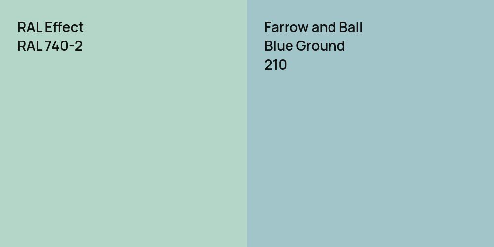 RAL Effect RAL 740-2 vs. Farrow and Ball Blue Ground