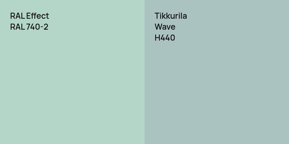 RAL Effect RAL 740-2 vs. Tikkurila Wave