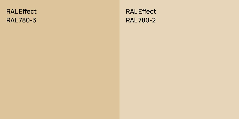 RAL Effect RAL 780-3 vs. RAL Effect RAL 780-2