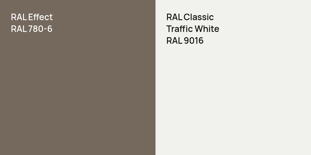 RAL Effect RAL 780-6 vs. RAL Classic Traffic White