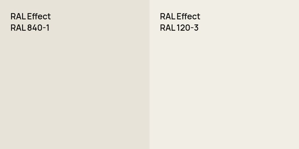 RAL Effect RAL 840-1 vs. RAL Effect RAL 120-3