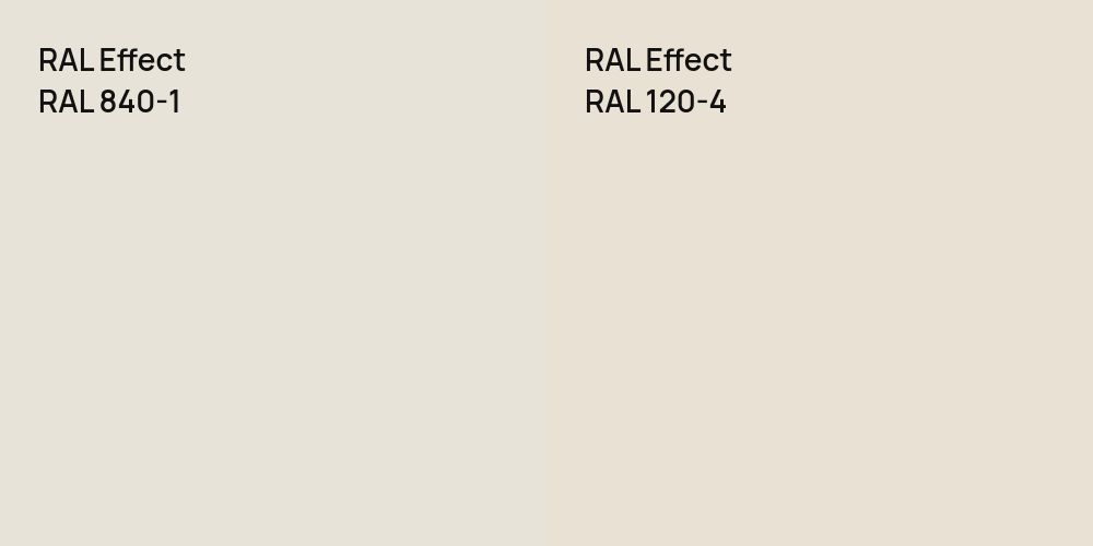 RAL Effect RAL 840-1 vs. RAL Effect RAL 120-4