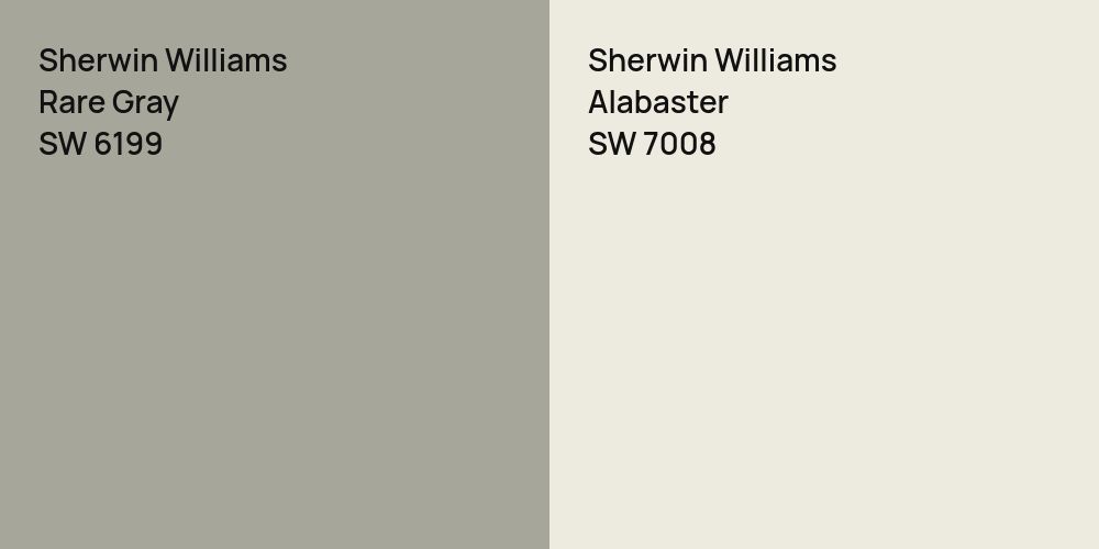 Sherwin Williams Rare Gray vs. Sherwin Williams Alabaster