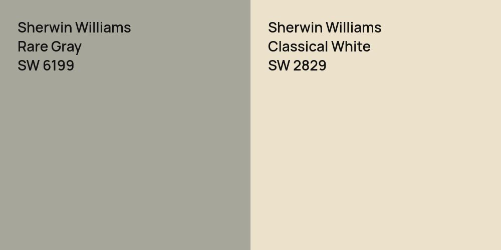 Sherwin Williams Rare Gray vs. Sherwin Williams Classical White