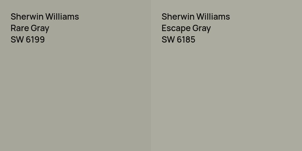 Sherwin Williams Rare Gray vs. Sherwin Williams Escape Gray