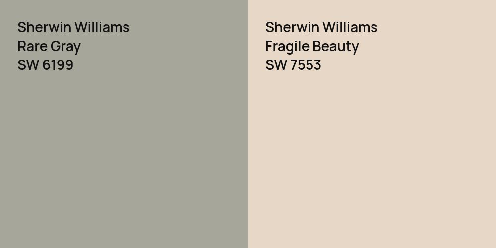 Sherwin Williams Rare Gray vs. Sherwin Williams Fragile Beauty