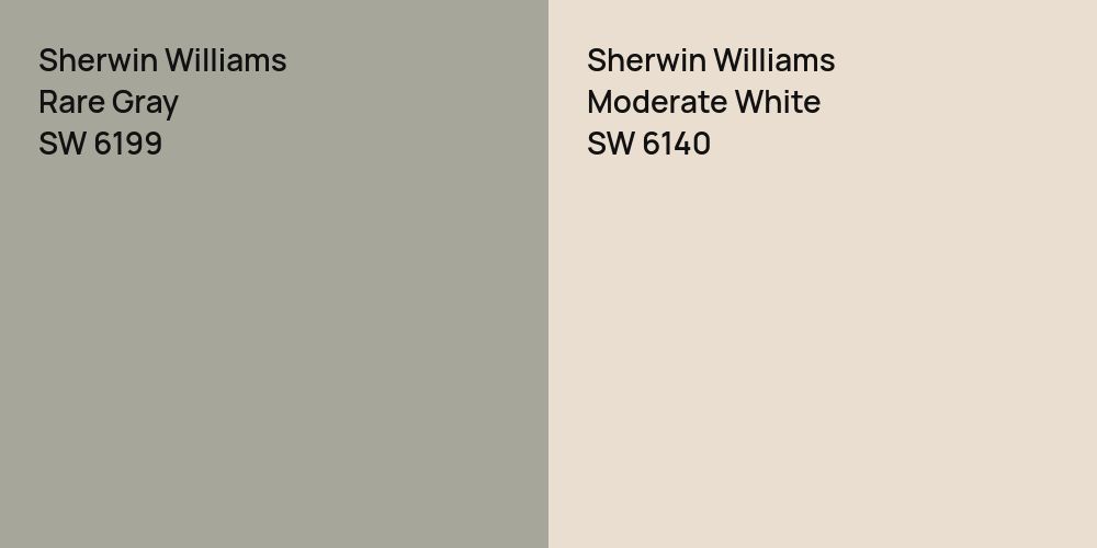 Sherwin Williams Rare Gray vs. Sherwin Williams Moderate White