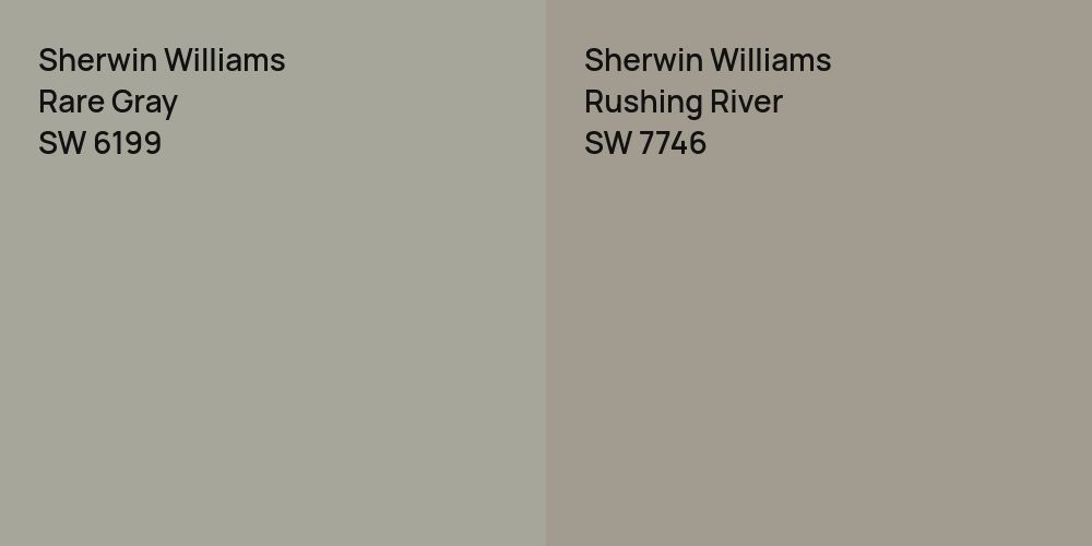 Sherwin Williams Rare Gray vs. Sherwin Williams Rushing River