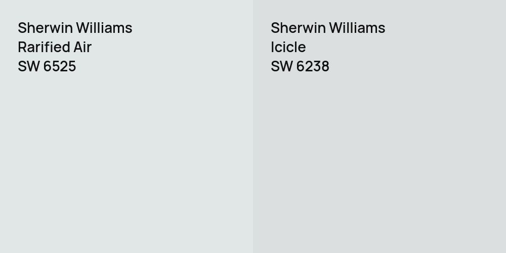 Sherwin Williams Rarified Air vs. Sherwin Williams Icicle