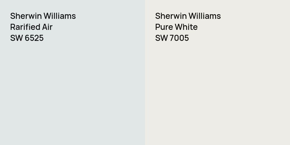 Sherwin Williams Rarified Air vs. Sherwin Williams Pure White