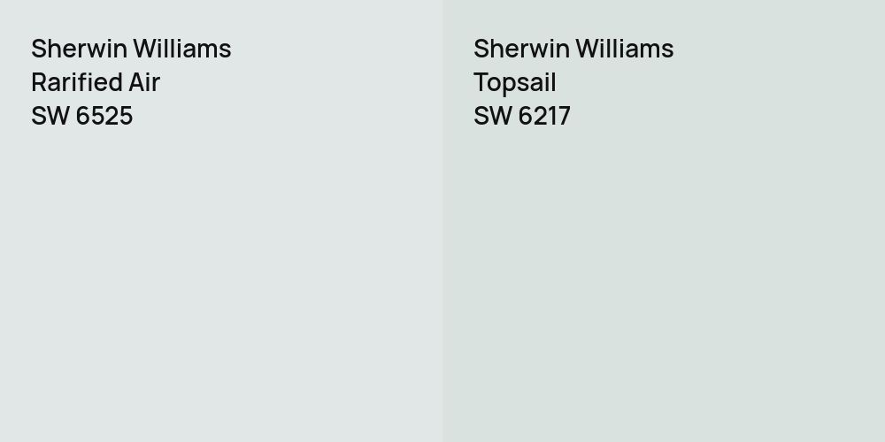 Sherwin Williams Rarified Air vs. Sherwin Williams Topsail