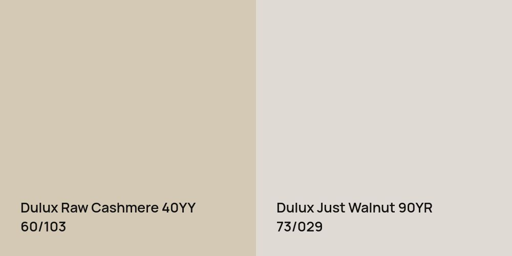 Dulux Raw Cashmere vs. Dulux Just Walnut