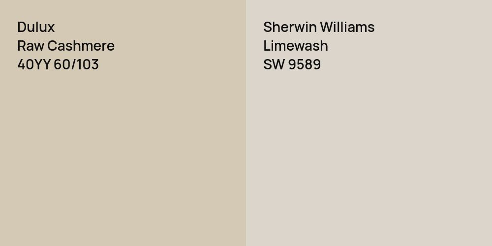 Dulux Raw Cashmere vs. Sherwin Williams Limewash