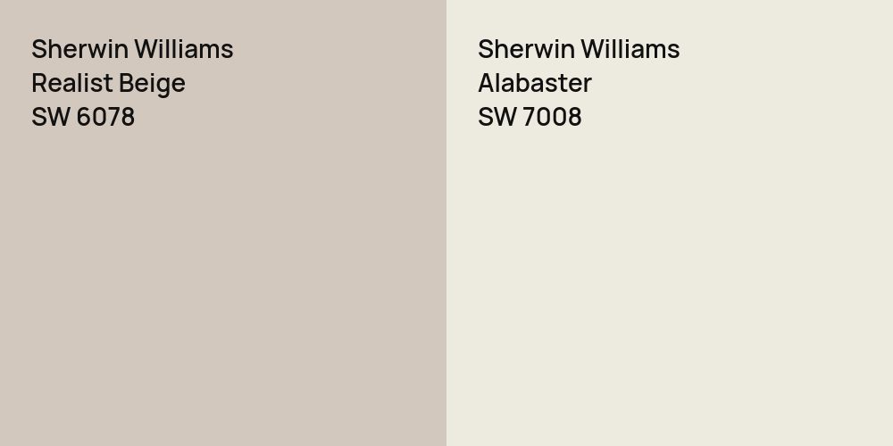 Sherwin Williams Realist Beige vs. Sherwin Williams Alabaster