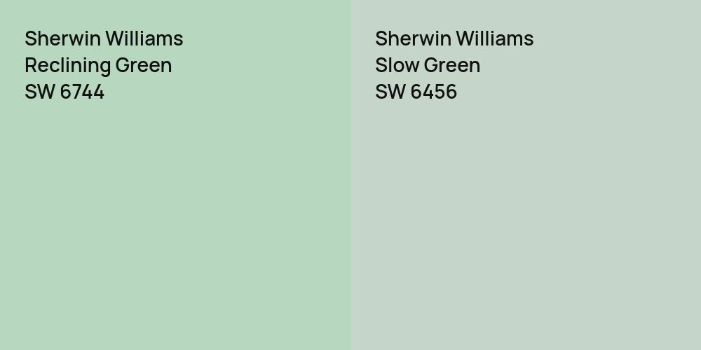 Sherwin Williams Reclining Green vs. Sherwin Williams Slow Green