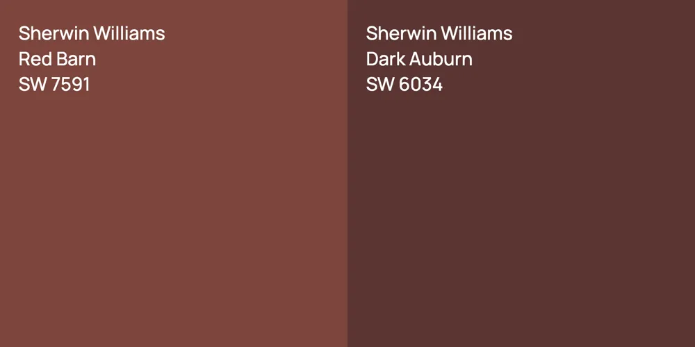 Sherwin Williams Red Barn vs. Sherwin Williams Dark Auburn