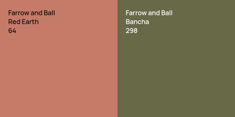 Farrow and Ball Red Earth vs. Farrow and Ball Bancha